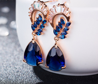 Sapphire Gem Drop Earrings