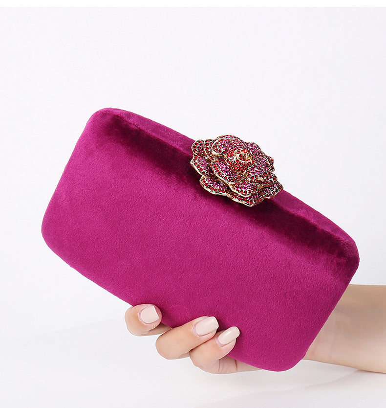 New Diamond Suede Evening Bag