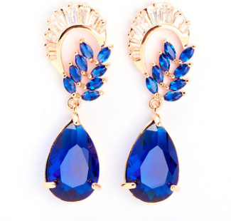 Sapphire Gem Drop Earrings