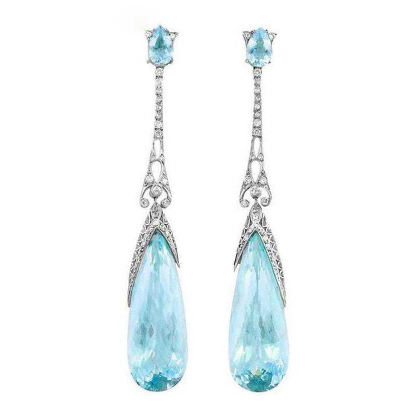 Light Blue Drop Earrings