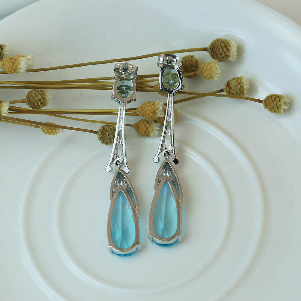 Light Blue Drop Earrings