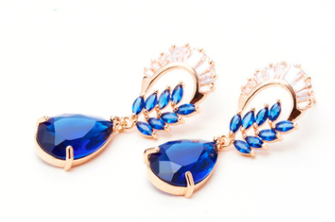 Sapphire Gem Drop Earrings