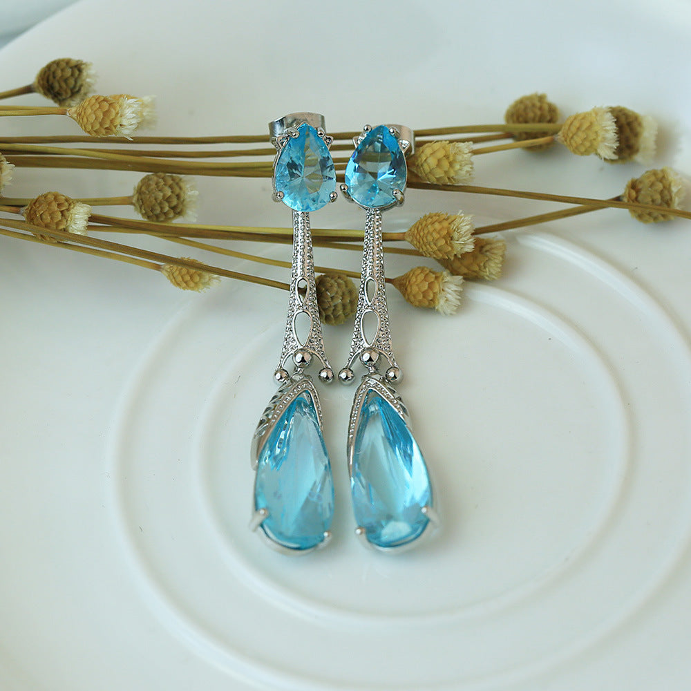 Light Blue Drop Earrings