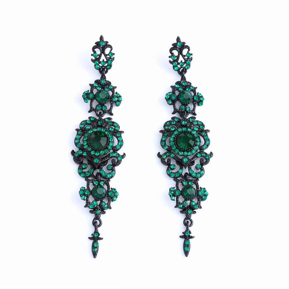 Long Exaggerated Chandelier Earrings